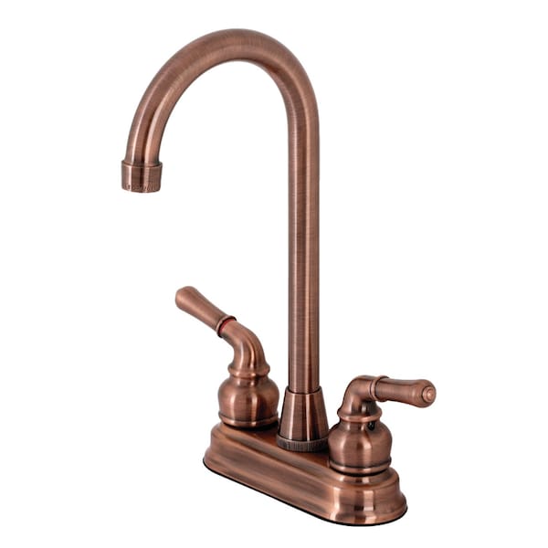 KB496 Magellan Two-Handle 4" Centerset Bar Faucet, Antique Copper